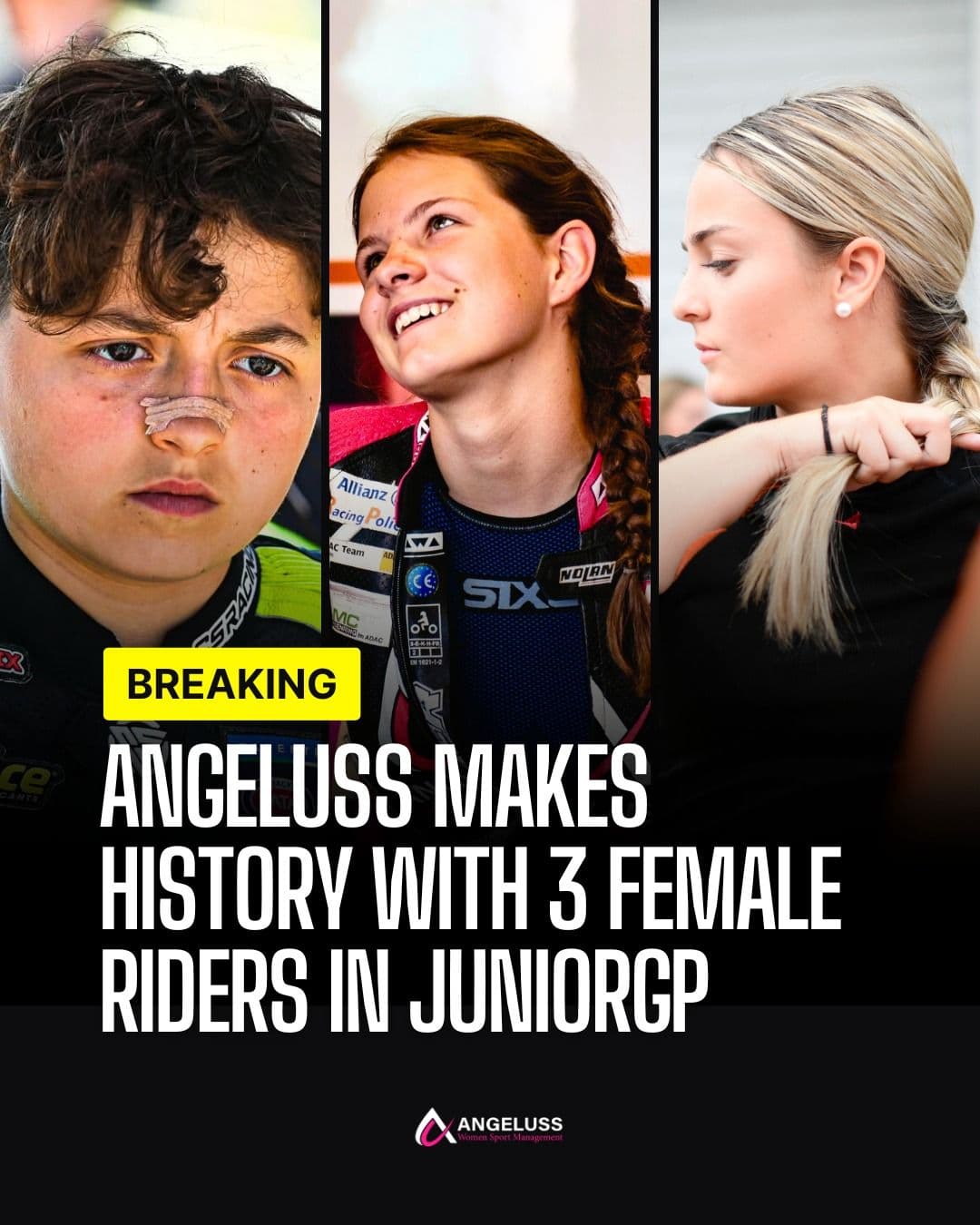 The first-ever team with three female riders in the European Talent Cup